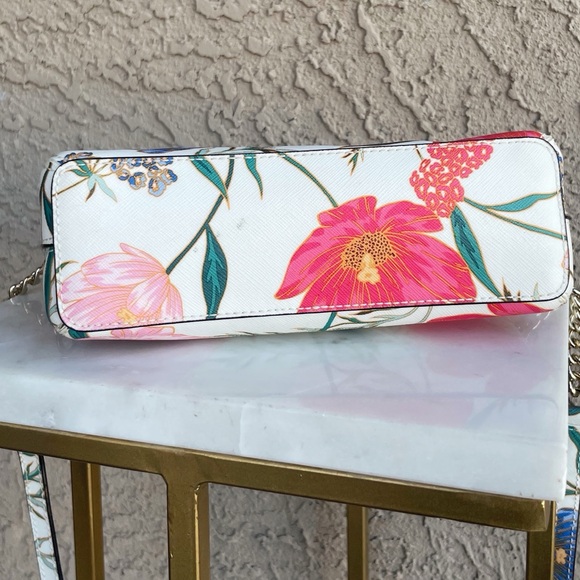 KATE SPADE White Pink & Blue Floral Bloom Blossom Hilli Dome Crossbody Bag - Picture 10 of 12